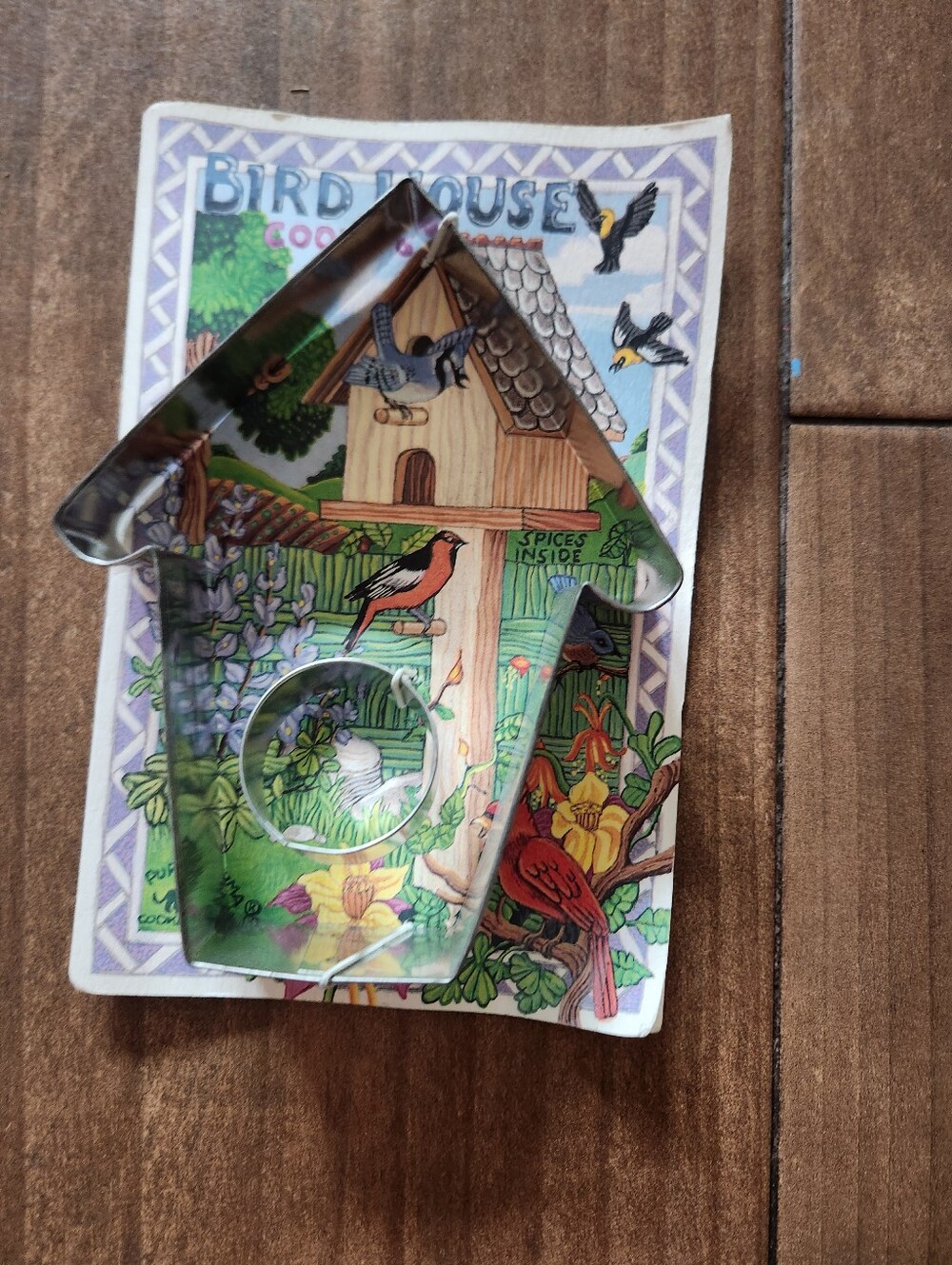 The Bark & Bradley Bird House Cookie Cutter vintage metal kitchen  mid-1990s